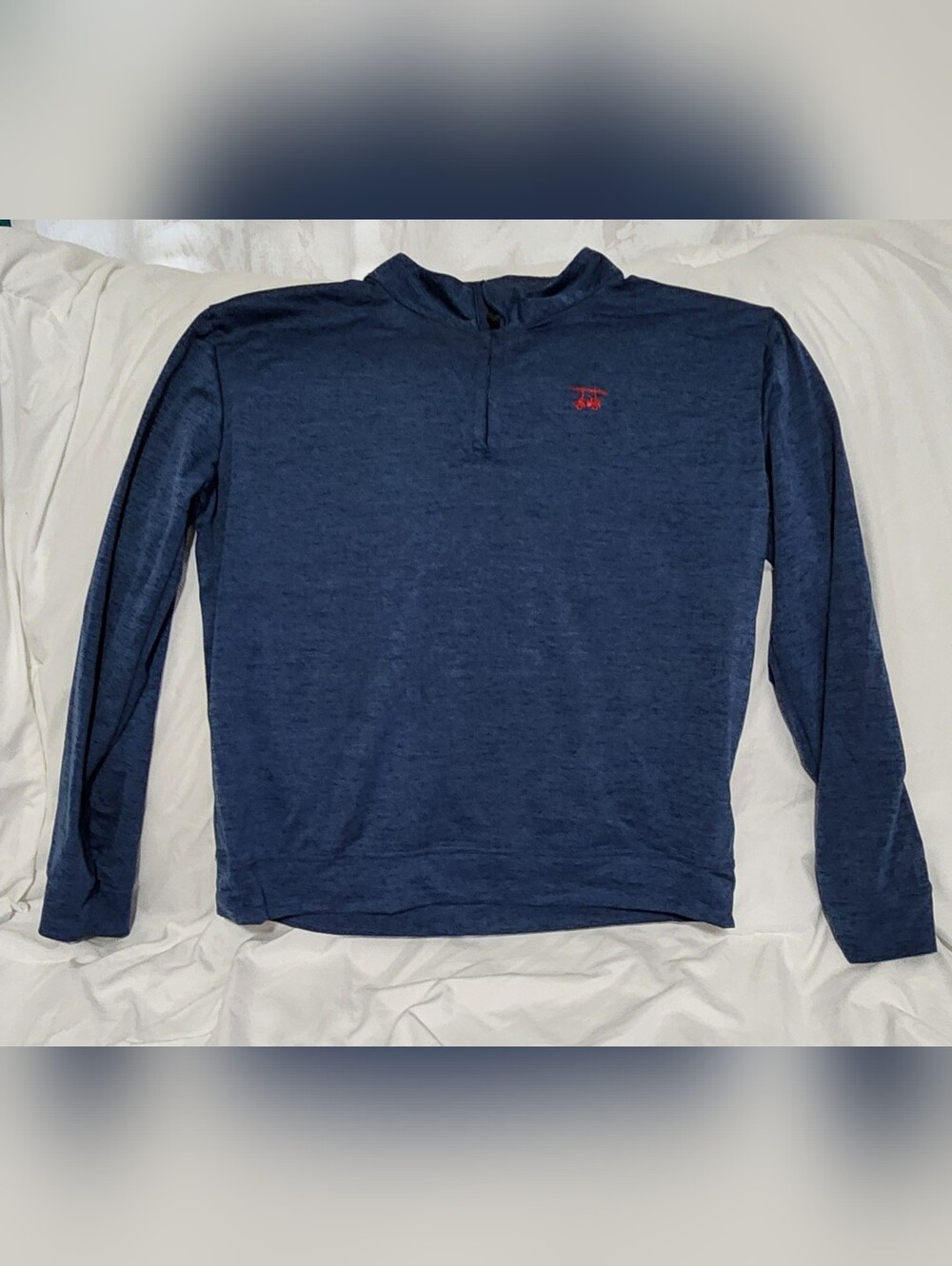 Bald Head Blues Youth Blue Long Sleeve Quarter-Zip Pullover Size XL